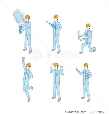 Worker pose illustration set 108270520