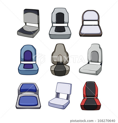 boat seats set cartoon vector illustration boat seats set cartoon vector illustration 108270640