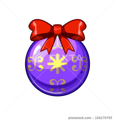xmas christmas ball cartoon vector illustration 108270795
