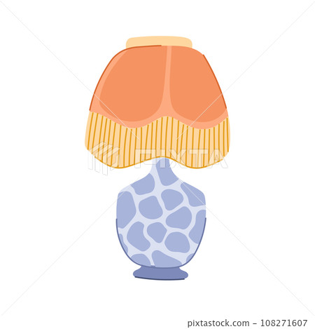 antique vintage table lamp cartoon vector illustration 108271607