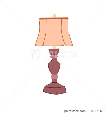 decoration vintage table lamp cartoon vector illustration decoration vintage table lamp cartoon vector illustration 108271618
