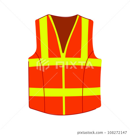 worker safety vest cartoon vector illustration 108272147