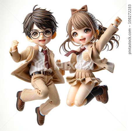 穿著校服跳躍的孩子 - 變形 - 生成人工智慧 穿著校服跳躍的孩子 - 變形 - 生成人工智慧 108272283