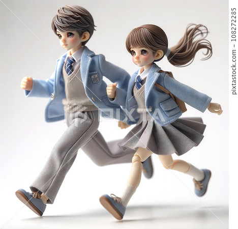 穿著校服走路的孩子-生成人工智慧 穿著校服走路的孩子-生成人工智慧 108272285