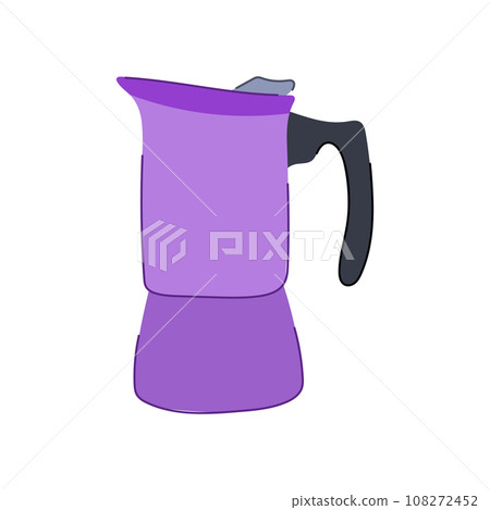 caffeine moka pot coffee cartoon vector illustration 108272452