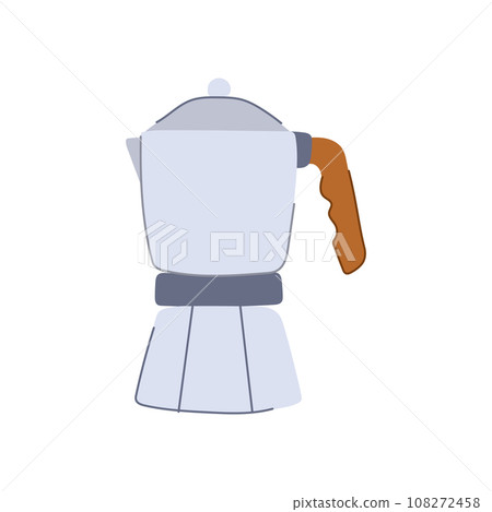 morning moka pot coffee cartoon vector illustration 108272458