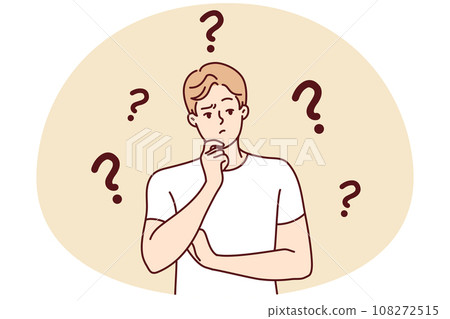 Confused man thinking of problem solution 108272515