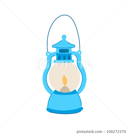 glass kerosene lamp cartoon vector illustration 108272578