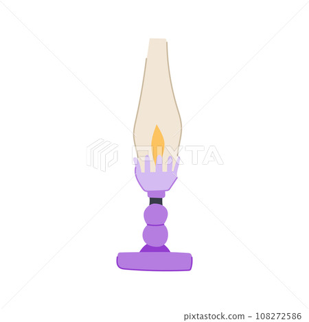 old kerosene lamp cartoon vector illustration 108272586
