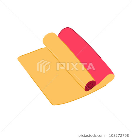 pilates fitness mat cartoon vector illustration 108272798