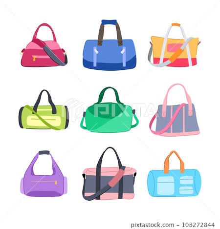 fitness bag set cartoon vector illustration fitness bag set cartoon vector illustration 108272844