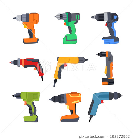 drill set cartoon vector illustration drill set cartoon vector illustration 108272962