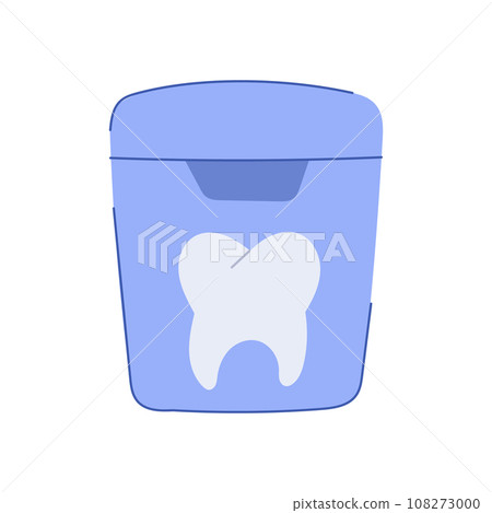 clean dental floss cartoon vector illustration - Stock Illustration ...