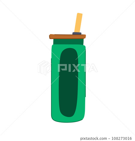 black coffee glass cartoon vector illustration 108273016