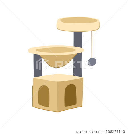 animal cat house cartoon vector illustration animal cat house cartoon vector illustration 108273140