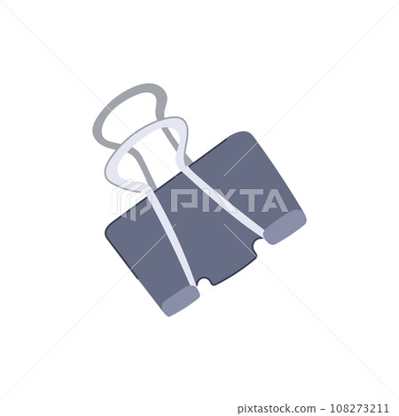 paper binder clip cartoon vector illustration paper binder clip cartoon vector illustration 108273211