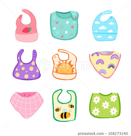 bib set cartoon vector illustration 108273240