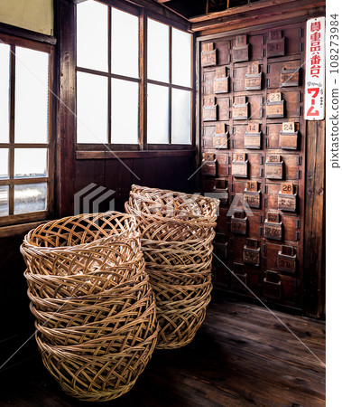 Bathhouse changing baskets and lockers Bathhouse changing baskets and lockers 108273984