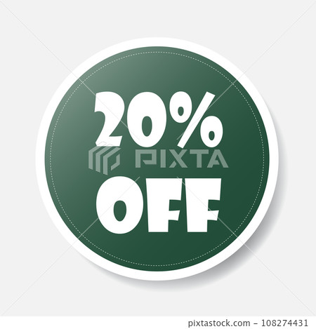 Special offer banner. Green circle. Vector illustration 108274431