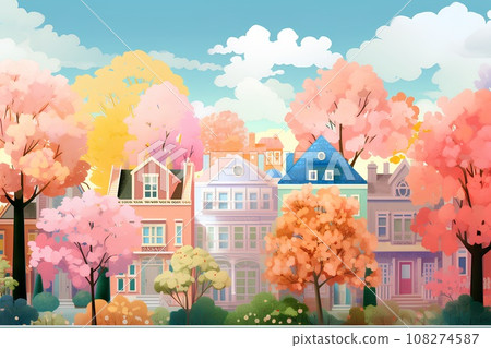 Park and city-1 (pastel style) 108274587