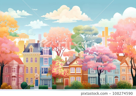 Park and city-1 (pastel style) 108274590