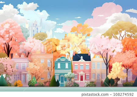 Park and city-1 (pastel style) 108274592