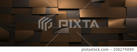 Bronze patinated geometric tiles Bronze patinated geometric tiles 108274899