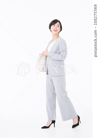 White background business woman 108275569