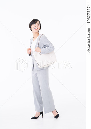 White background business woman 108275574
