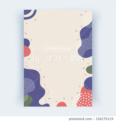 Cover layouts A4 format, vertical orientation. Cover with abstract shapes. Cover layouts A4 format, vertical orientation. Cover with abstract shapes. 108276129