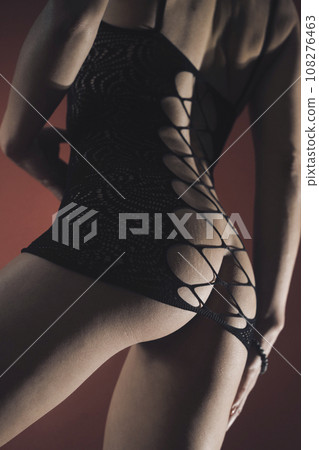 Beautiful lady underwear model in studio 108276463