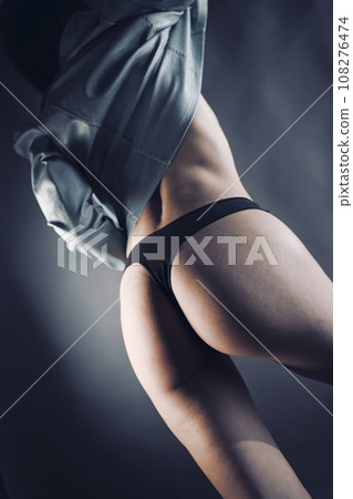Beautiful lady underwear model in studio Beautiful lady underwear model in studio 108276474