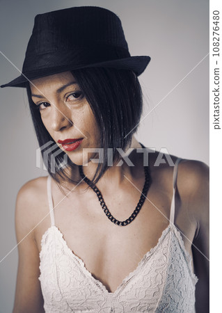 Beautiful lady underwear model in studio Beautiful lady underwear model in studio 108276480