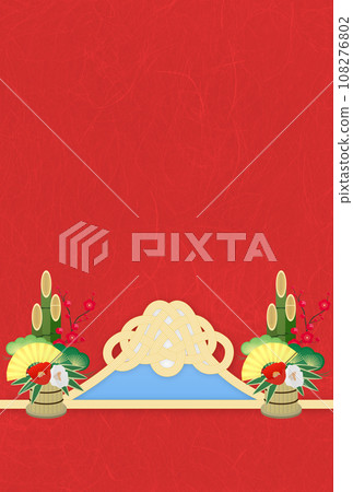 Mt. Fuji decorated with Mizuhiki decorations 108276802