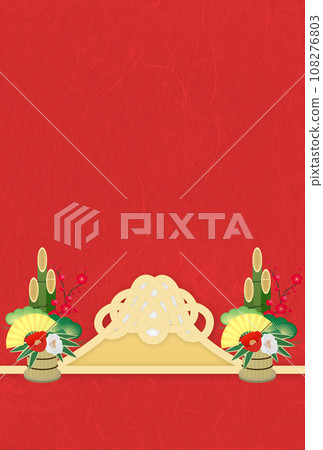 Mt. Fuji decorated with Mizuhiki decorations 108276803