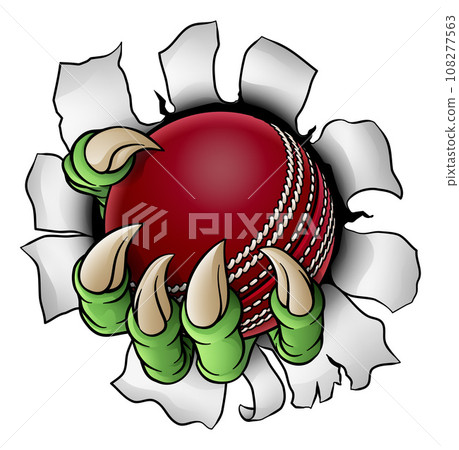 Cricket Ball Claw Cartoon Monster Animal Hand 108277563