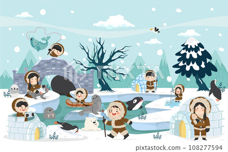 Inuit winter Arctic North pole Inuit winter Arctic North pole 108277594