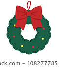 Felt-style Christmas decoration (Christmas wreath) 108277785