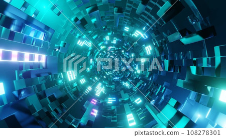 Colorful light tunnel 108278301