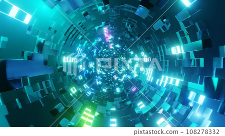 Colorful light tunnel Colorful light tunnel 108278332