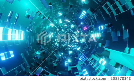 Colorful light tunnel Colorful light tunnel 108278348