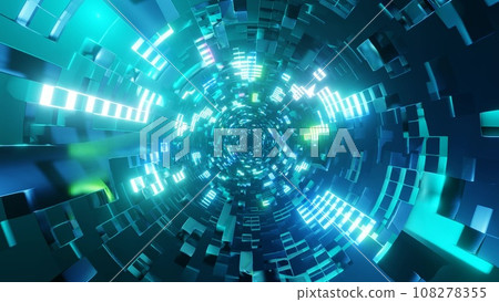 Colorful light tunnel Colorful light tunnel 108278355