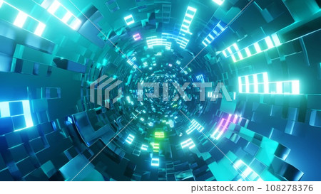Colorful light tunnel Colorful light tunnel 108278376