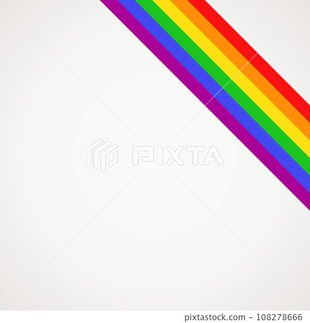 Corner ribbon rainbow flag - LGBT Corner ribbon rainbow flag - LGBT 108278666