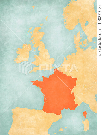 Map of Western Europe - France 108279182