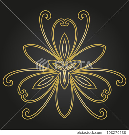 Floral Fine Pattern With Few Leaves Floral Fine Pattern With Few Leaves 108279288