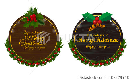 聖誕紅茶冬青花環 108279548