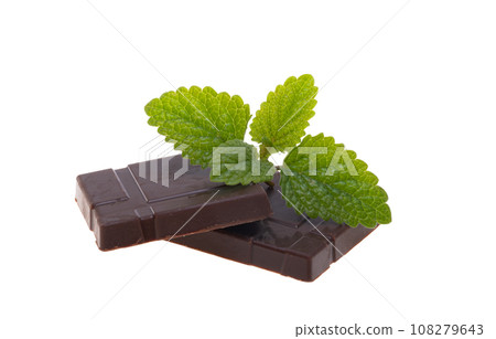 mint chocolate candies isolated 108279643
