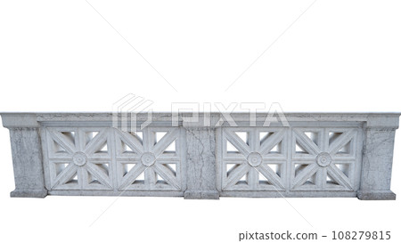 stone railings in Rome stone railings in Rome 108279815