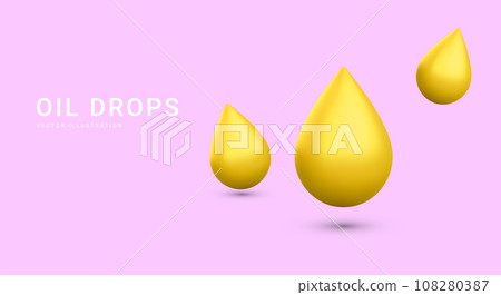 3d realistic oil or honey drops isolated on light background. Industrial and petroleum concept. Vector illustration 3d realistic oil or honey drops isolated on light background. Industrial and petroleum concept. Vector illustration 108280387